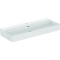 Lavabo CONCA 1200x450x165mm, sablé blanc 1 trou robinetterie, avec trop-plein IDEAL STANDARD
