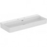 Lavabo CONCA 1200x450x165mm, sablé blanc 2 trous robinetterie, avec trop-plein IDEAL STANDARD