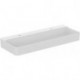 Lavabo CONCA 1200x450x165mm, sablé blanc 2 trous robinet, sans trop-plein IDEAL STANDARD