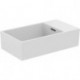 Lave-mains EXTRA 450x250x150mm, poncé blanc sans trou pour robinet, avec trop-plein, étagère à droite IDEAL STANDARD