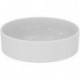 Vasque pour lavabo CONCA 450x450x110mm, ronde blanche avec IdealPlus, sans trou pour robinet, sans trop-plein IDEAL STANDARD