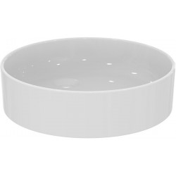 Vasque pour lavabo CONCA 450x450x110mm, ronde blanche avec IdealPlus, sans trou pour robinet, sans trop-plein IDEAL STANDARD