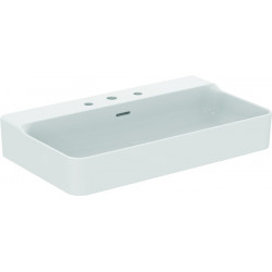 Lavabo CONCA 800x450x165mm blanc avec robinetterie IdealPlus 3, avec trop-plein IDEAL STANDARD