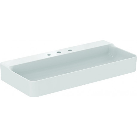 Lavabo CONCA 1000x450x165mm blanc avec robinetterie IdealPlus 3, sans trop-plein IDEAL STANDARD