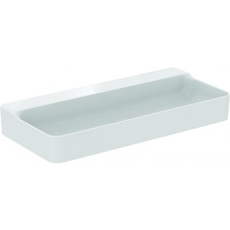 Lavabo CONCA 1000x450x165mm blanc avec IdealPlus, sans trou pour robinet, sans trop-plein IDEAL STANDARD