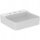Lavabo CONCA 500x450x165mm, sablé blanc 3 trous robinet, sans trop-plein IDEAL STANDARD