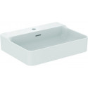 Lavabo CONCA 600x450x165mm, sablé blanc 1 trou robinetterie, avec trop-plein IDEAL STANDARD