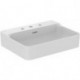 Lavabo CONCA 600x450x165mm, sablé blanc 3 trous robinetterie, avec trop-plein IDEAL STANDARD