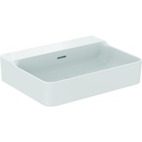 Lavabo CONCA 600x450x165mm, sablé blanc avec IdealPlus sans trou pour robinet, avec trop-plein IDEAL STANDARD