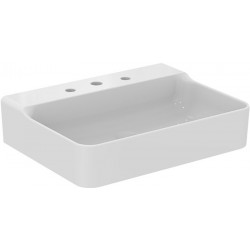 Lavabo CONCA 600x450x165mm, poncé blanc avec robinetterie IdealPlus 3, sans trop-plein IDEAL STANDARD