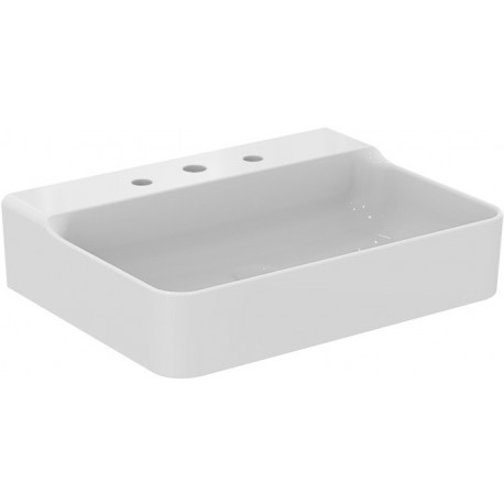 Lavabo CONCA 600x450x165mm, poncé blanc avec robinetterie IdealPlus 3, sans trop-plein IDEAL STANDARD