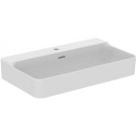 Lavabo CONCA 800x450x165mm, sablé blanc 1 trou robinetterie, avec trop-plein IDEAL STANDARD