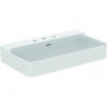 Lavabo CONCA 800x450x165mm, sablé blanc avec trous pour robinetterie IdealPlus 3, avec trop-plein IDEAL STANDARD