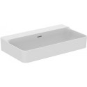 Lavabo CONCA 800x450x165mm, sablé blanc avec IdealPlus sans trou pour robinet, avec trop-plein IDEAL STANDARD
