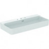 Lavabo CONCA 1000x450x165mm, sablé blanc avec trous pour robinetterie IdealPlus 3, avec trop-plein IDEAL STANDARD