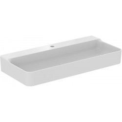 Lavabo CONCA 1000x450x165mm, poncé blanc avec trou robinet IdealPlus 1, sans trop-plein IDEAL STANDARD
