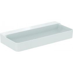 Lavabo CONCA 1000x450x165mm, poncé blanc avec IdealPlus, sans trou pour robinet, sans trop-plein IDEAL STANDARD