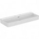 Lavabo CONCA 1200x450x165mm, sablé blanc 2 trous robinetterie, avec trop-plein IDEAL STANDARD