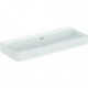 Lavabo CONCA 1200x450x165mm blanc avec IdealPlus sans trou pour robinet, avec trop-plein IDEAL STANDARD