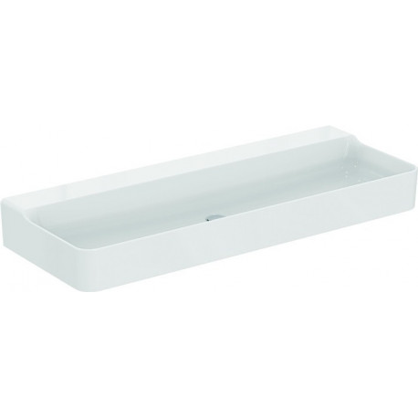 Lavabo CONCA 1200x450x165mm blanc avec IdealPlus, sans trou pour robinet, sans trop-plein IDEAL STANDARD