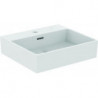 Lavabo EXTRA 500x450x150mm blanc avec trou pour robinet IdealPlus 1 avec trop-plein IDEAL STANDARD