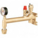 Groupe de raccordement de cuve Fixcal 336 avec bouchon vanne laiton CALEFFI