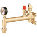Groupe de raccordement de cuve Fixcal 336 avec bouchon vanne laiton CALEFFI