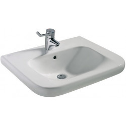 Lavabo CONTOUR 21 accessible en fauteuil roulant 650 x 555 x 175 mm blanc IDEAL STANDARD