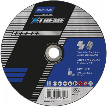 Disque à tronçonner X-Treme 230x19 T41