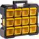 Organiseur Flip Bin Gamme FatMax® Large Base - Godets Basculables Et Amovibles - Couvercles Transparents - Poignée De Transport - Attaches Latérales Pour En Assembler