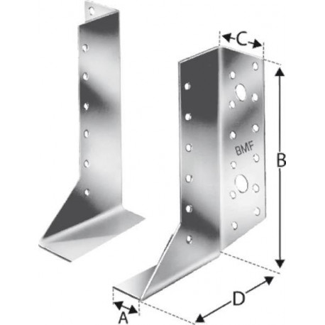 Support pour solives inox 2-unités SDE440 / 30 (Par 20)