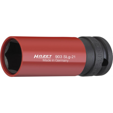 Jeu de clés à chocs avec douille plastique 1/2 21x85mm Hazet