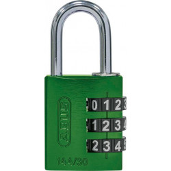 Cadenas à code 144/30 vert Lock-Tag