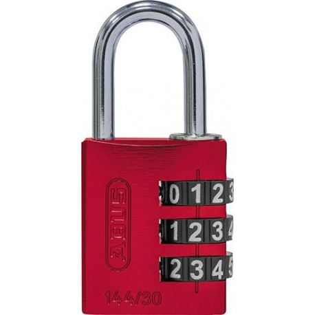 Cadenas à code 144/30 rouge Lock-Tag