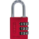Cadenas à code 144/30 rouge Lock-Tag