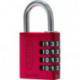 Cadenas à code 144/40 rouge Lock-Tag