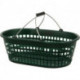 Panier de jardin 15 kg vert ovale avec double poignée rabattable