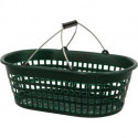 Panier de jardin 15 kg vert ovale avec double poignée rabattable
