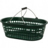 Panier de jardin 15 kg vert ovale avec double poignée rabattable