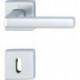 Jeu de rosaces Dublin 1124 / 843KV / 843KVS aluminium F1 angulaire OB DIN gauche / droite D / D HOPPE