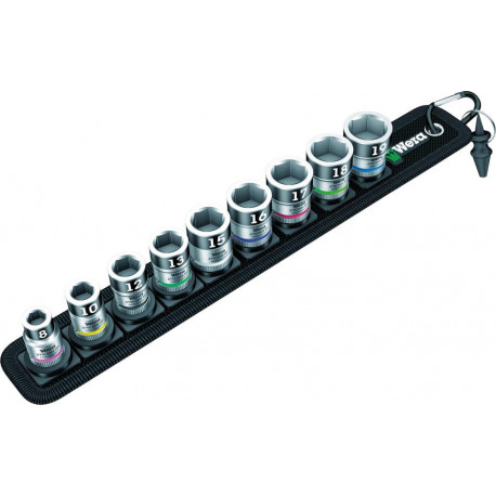 Set Douille hexagonal avec fonction de maintien 3/8 10-unités Wera