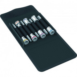 Set Embout de tournevis avec fonction de maintien 3/8 six pans 4-10mm long 7-unités Wera