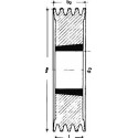Keilrillenscheibe SPB/17 10-rillig 236 mmSTRECKE Taper-Buchse 3535