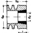 Keilrillenscheibe SPZ/10 1-rillig 50 mm STRECKE Taper-Buchse 1008