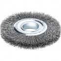 Brosse ronde fil d'acier 125x21/23mm ondulé 0,3mm 