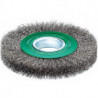 Brosse ronde inox 150x23/25mm ondulé 0,3mm 
