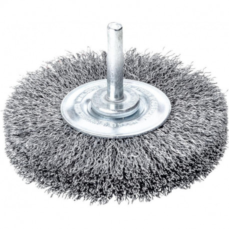 Brosse ronde sur tige fil d'acier 40x02mm 