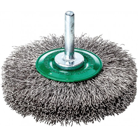 Brosse ronde sur tige inox 60x0,3mm 