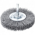 Brosse ronde sur tige fil d'acier 70x0,3mm 