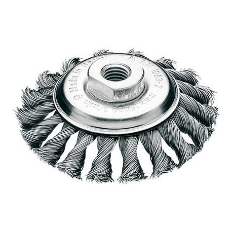 Brosse acier 115x12mm tressé 0,5mm 